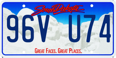 SD license plate 96VU74