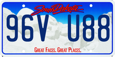 SD license plate 96VU88