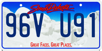 SD license plate 96VU91