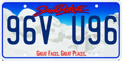 SD license plate 96VU96