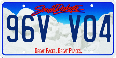 SD license plate 96VV04
