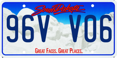 SD license plate 96VV06