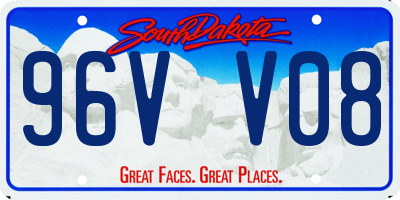 SD license plate 96VV08