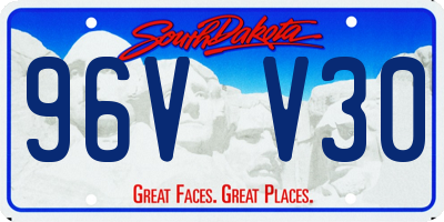 SD license plate 96VV30