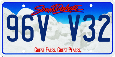 SD license plate 96VV32