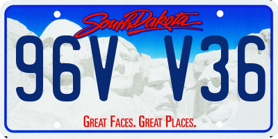 SD license plate 96VV36