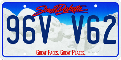 SD license plate 96VV62