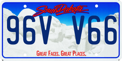SD license plate 96VV66