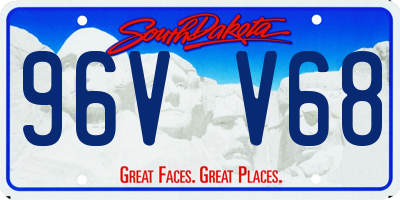 SD license plate 96VV68