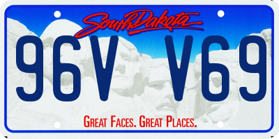 SD license plate 96VV69