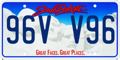SD license plate 96VV96