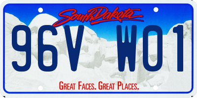 SD license plate 96VW01