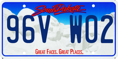SD license plate 96VW02