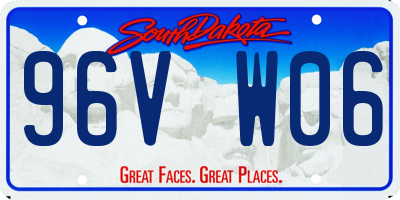 SD license plate 96VW06