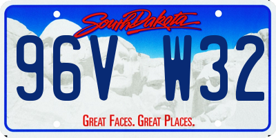 SD license plate 96VW32