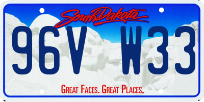 SD license plate 96VW33