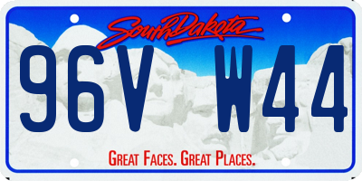 SD license plate 96VW44