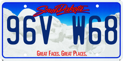 SD license plate 96VW68