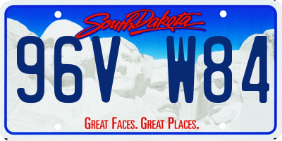 SD license plate 96VW84