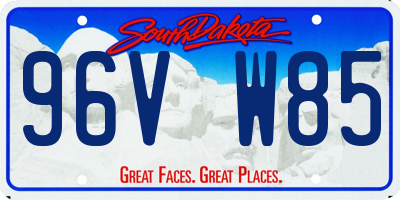 SD license plate 96VW85