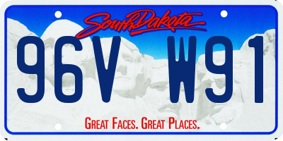 SD license plate 96VW91