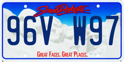 SD license plate 96VW97