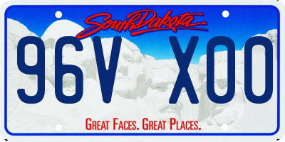 SD license plate 96VX00