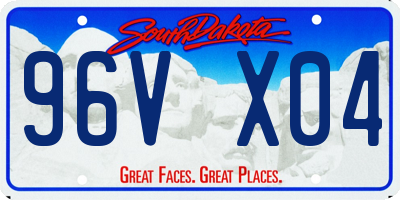 SD license plate 96VX04