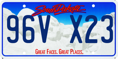 SD license plate 96VX23