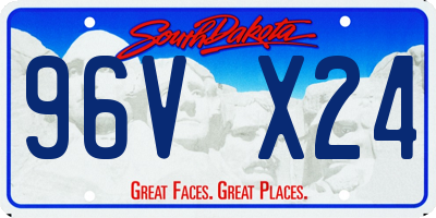 SD license plate 96VX24