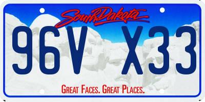 SD license plate 96VX33