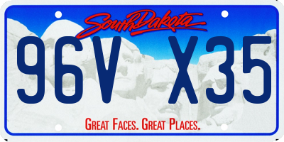SD license plate 96VX35