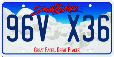 SD license plate 96VX36