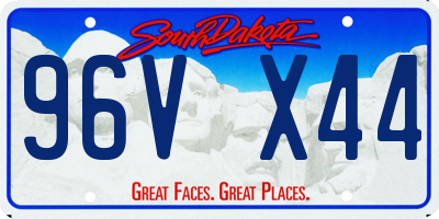 SD license plate 96VX44