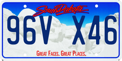 SD license plate 96VX46