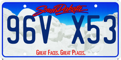 SD license plate 96VX53