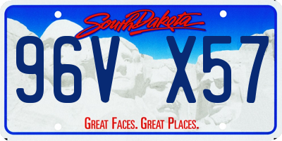 SD license plate 96VX57