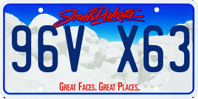 SD license plate 96VX63
