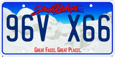 SD license plate 96VX66