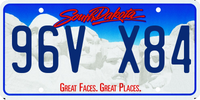 SD license plate 96VX84