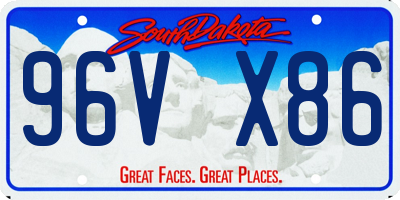 SD license plate 96VX86