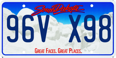 SD license plate 96VX98