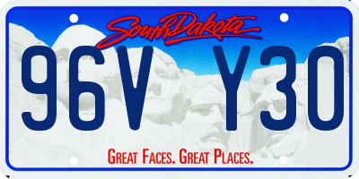SD license plate 96VY30
