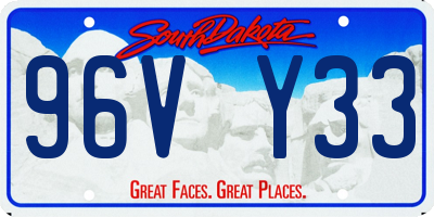 SD license plate 96VY33