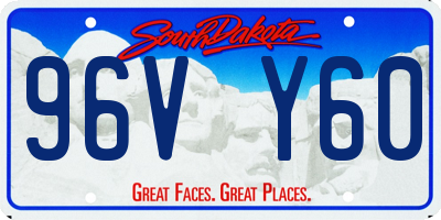 SD license plate 96VY60