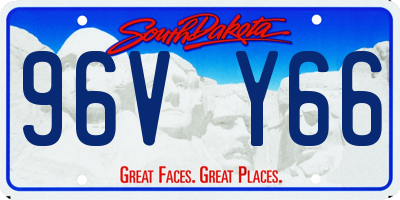 SD license plate 96VY66