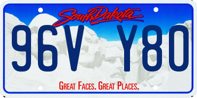 SD license plate 96VY80
