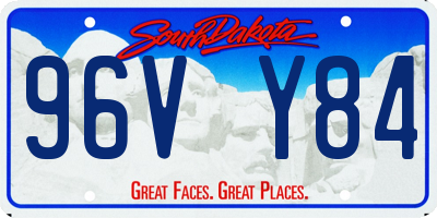 SD license plate 96VY84