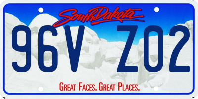 SD license plate 96VZ02