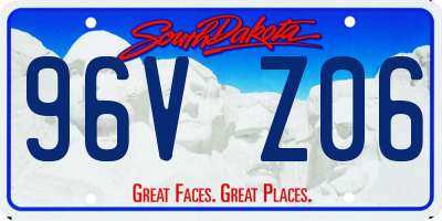 SD license plate 96VZ06